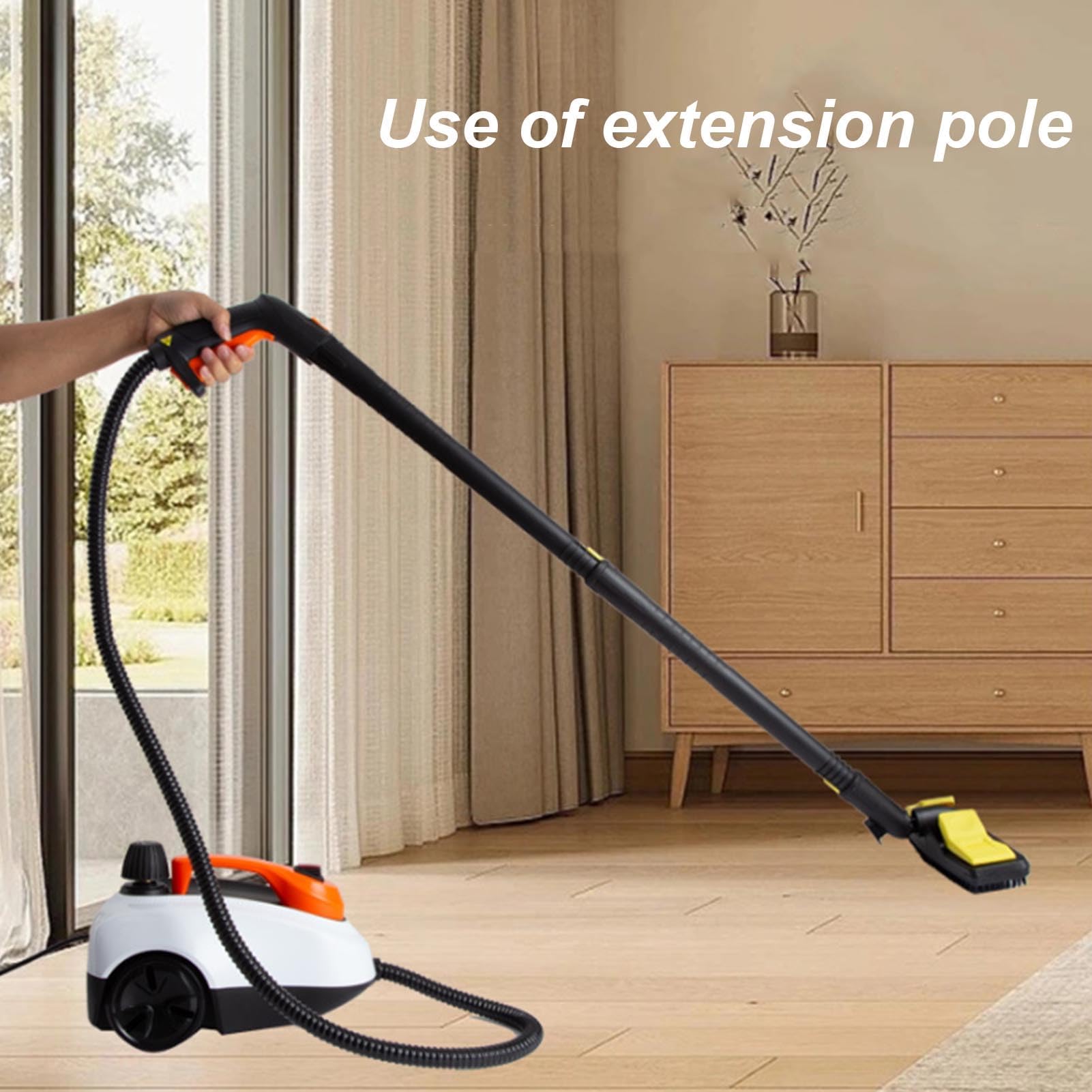 XHTLLO Steam Cleaner, Large Capacity High Pressure Steamer for Cleansing, 320°F or 160°C High Temperature Steam Car Steamer, for Upholstery, Kitchen, Carpets, Grout and Tile(US 110-120V)