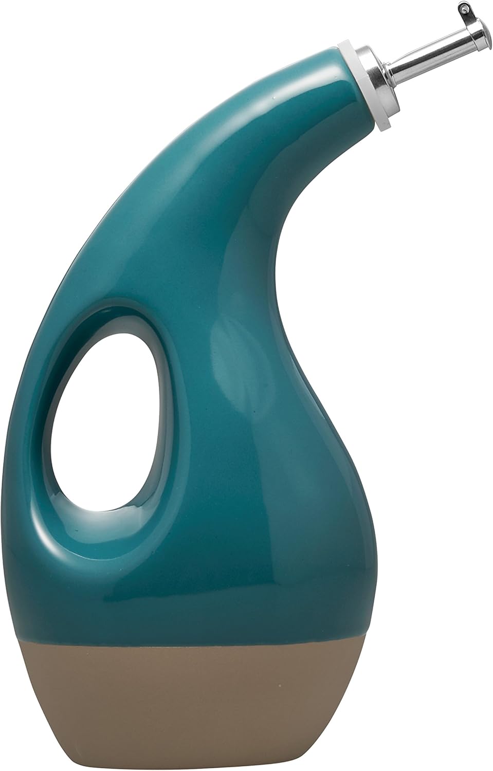 Rachael Ray 46915 Slip Glaze Ceramics EVOO Olive Oil Bottle Dispenser