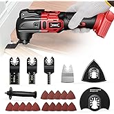 DIYtoolifz Oscillating Tool 21000 OPM MAX Compatible with Milwaukee 18V (Battery not Included), 6 Variable Speed Brushless-Mo