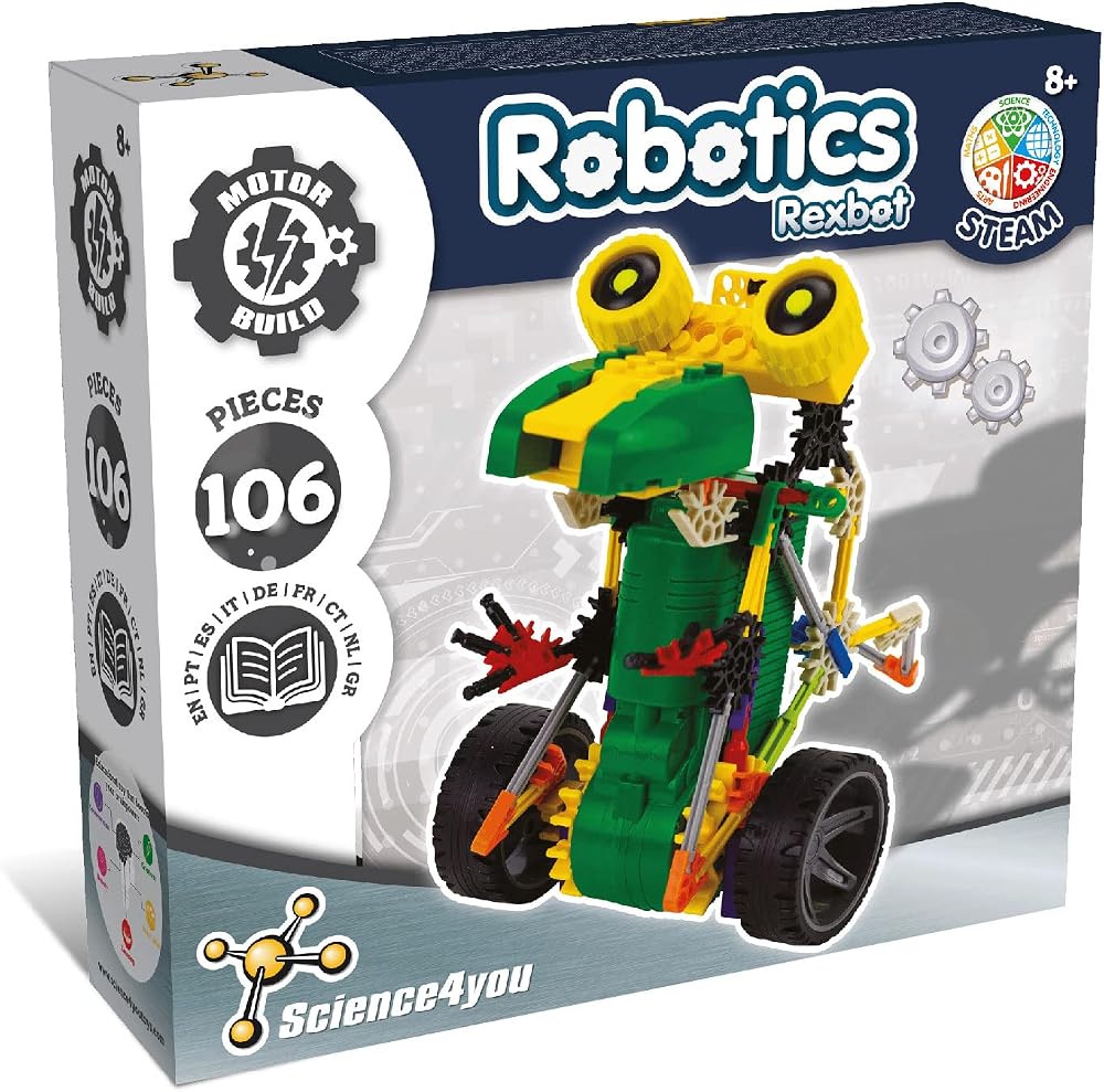 Science4you Rexbot Robot Building Toy 106 Pieces STEM Kit for 8-14