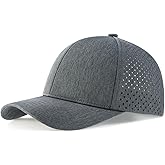 VOBOOM Men Snapback Trucker Hat, Baseball Cap for Breathable Side Laser Cut Holes