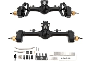 MEUS Racing +6.2mm SCX24 Portal Axles for Axial 1/24 SCX24 RC Crawler (Black)