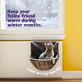 Petlicity Deluxe Radiator Cat Bed Round Fleece Basket with Iron Frame Grey view 3