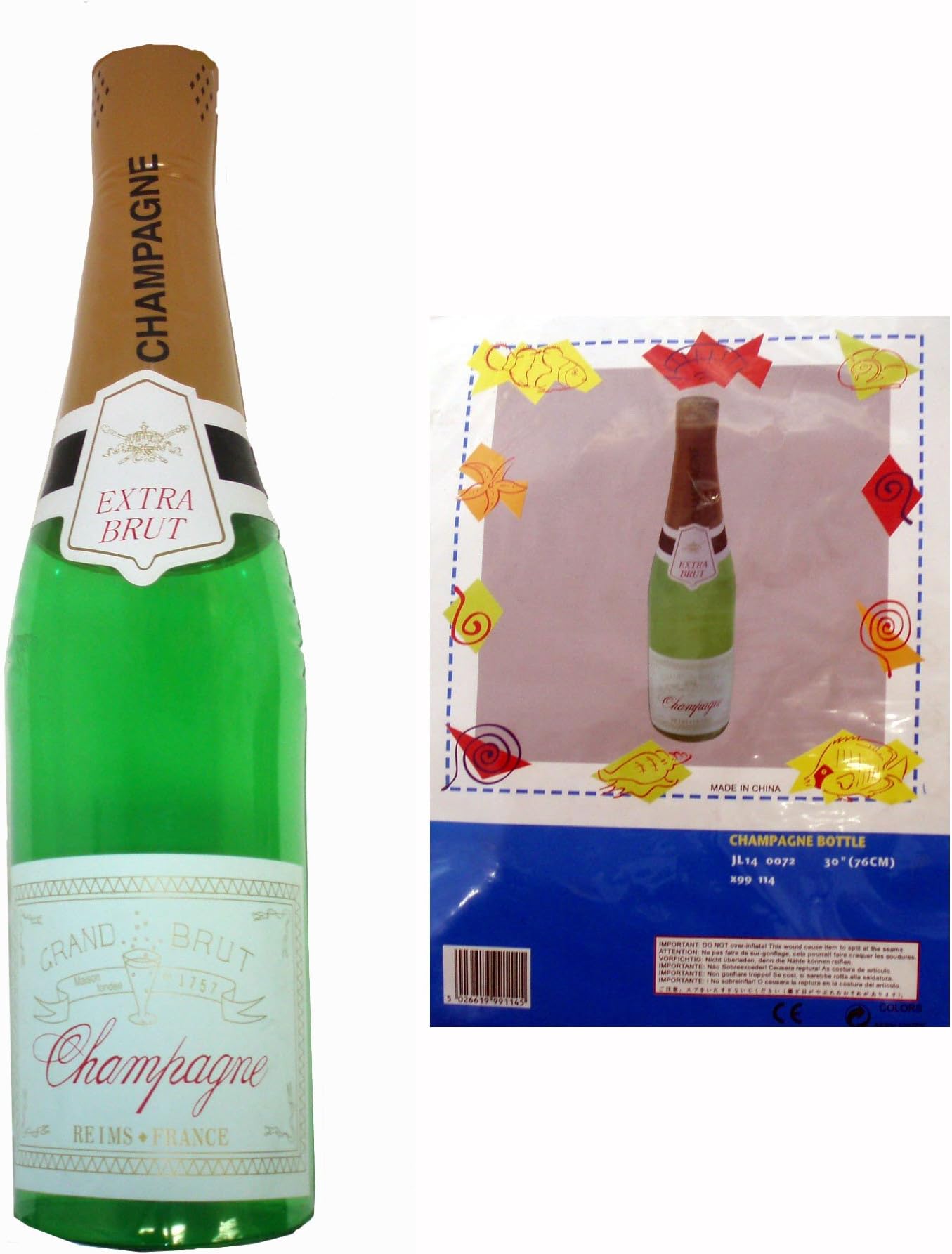 Giant 6 Foot Inflatable Champagne Bottle Wedding Party Accessories