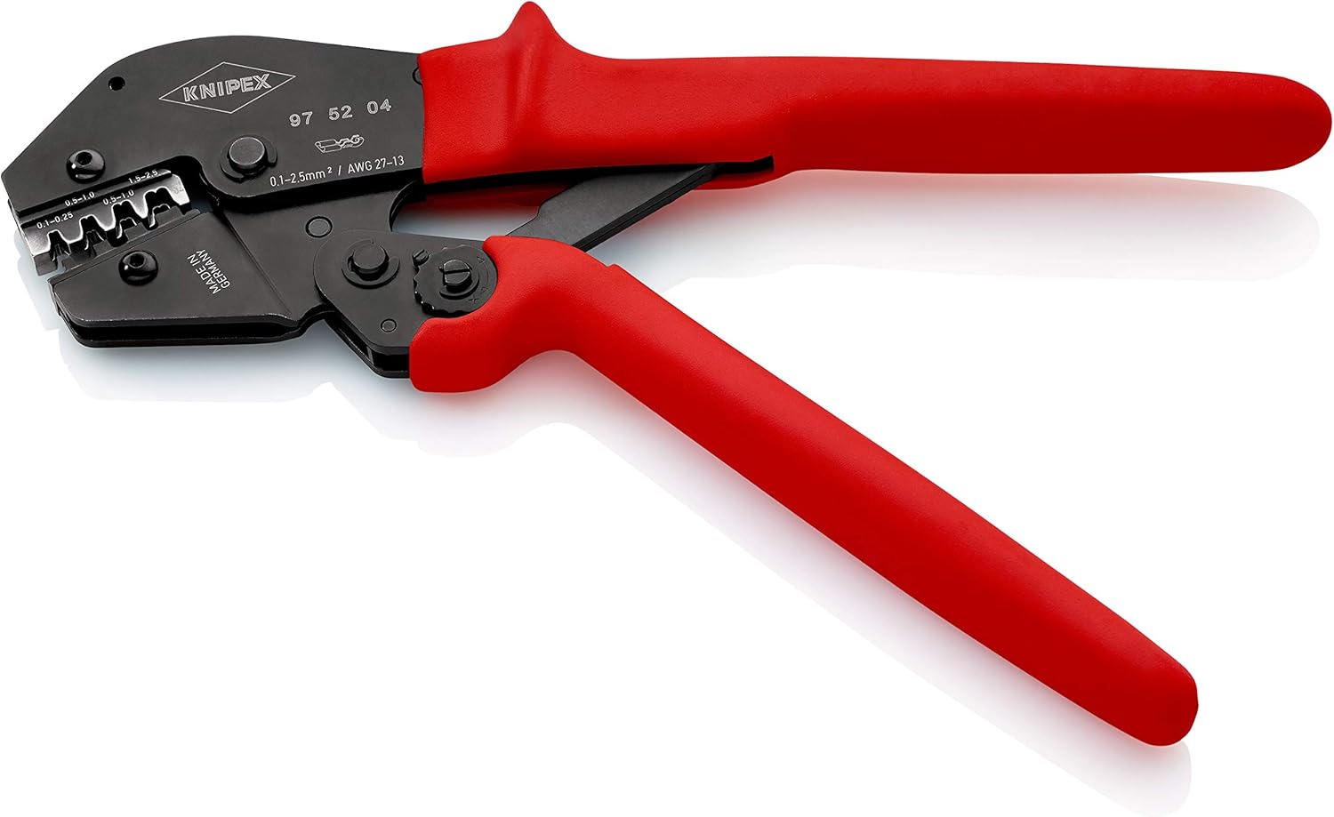 KNIPEX Crimping Pliers for Two-Hand Operation with Non-Slip Plastic Grips 250 mm, 97 52 04, Black - Image 4