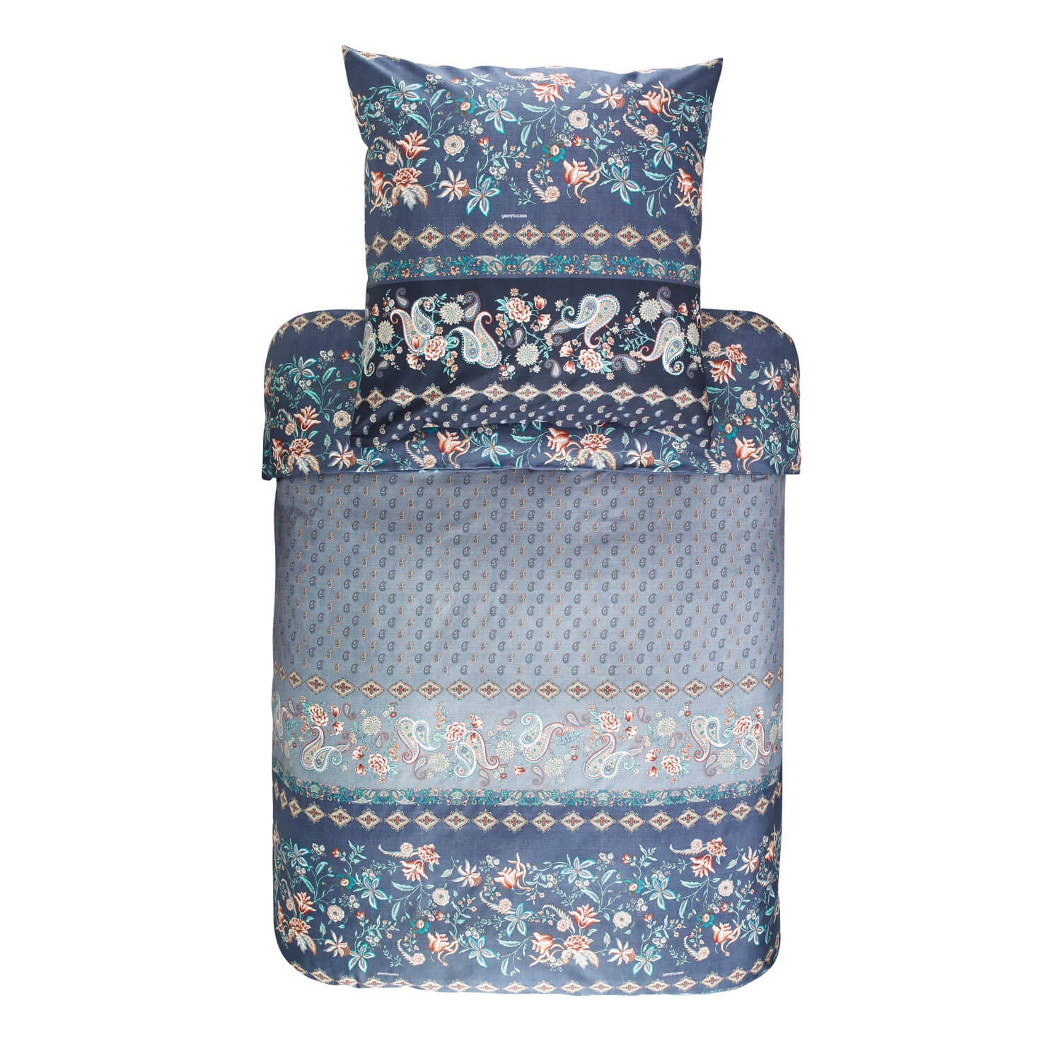 Bassetti FABRIANO Bed Linen Satin Grey 200 x 200 cm