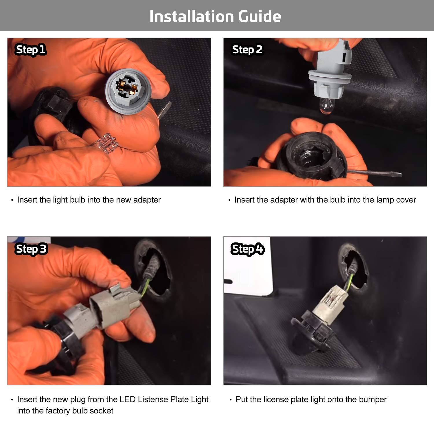 Tail Light Socket Set Rear License Plate Light Socket With