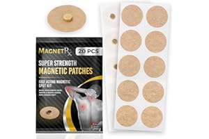 MagnetRX® Magnetic Acupressure Patches - 3,500 Gauss Ultra Strength Healing Magnets for The Body - Acupressure Magnets Patch (20 Pack)
