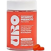 O Positiv URO Fiber Gummies for Adults, 60 Count (Pack of 1) - Prebiotic Chicory Root Inulin Fiber Supplement - Daily Gummy Fiber for Digestive Gut Health - Non-GMO, Vegan & Cruelty-Free