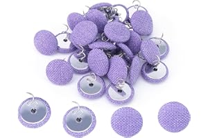 StitchPro 25 Pcs Bed Skirt Pins 0.8" Upholstery Tacks Twist Pins Headliner Pins for Bedskirts Slipcovers Armrest Covers and Upholstery.(Purple, 25)