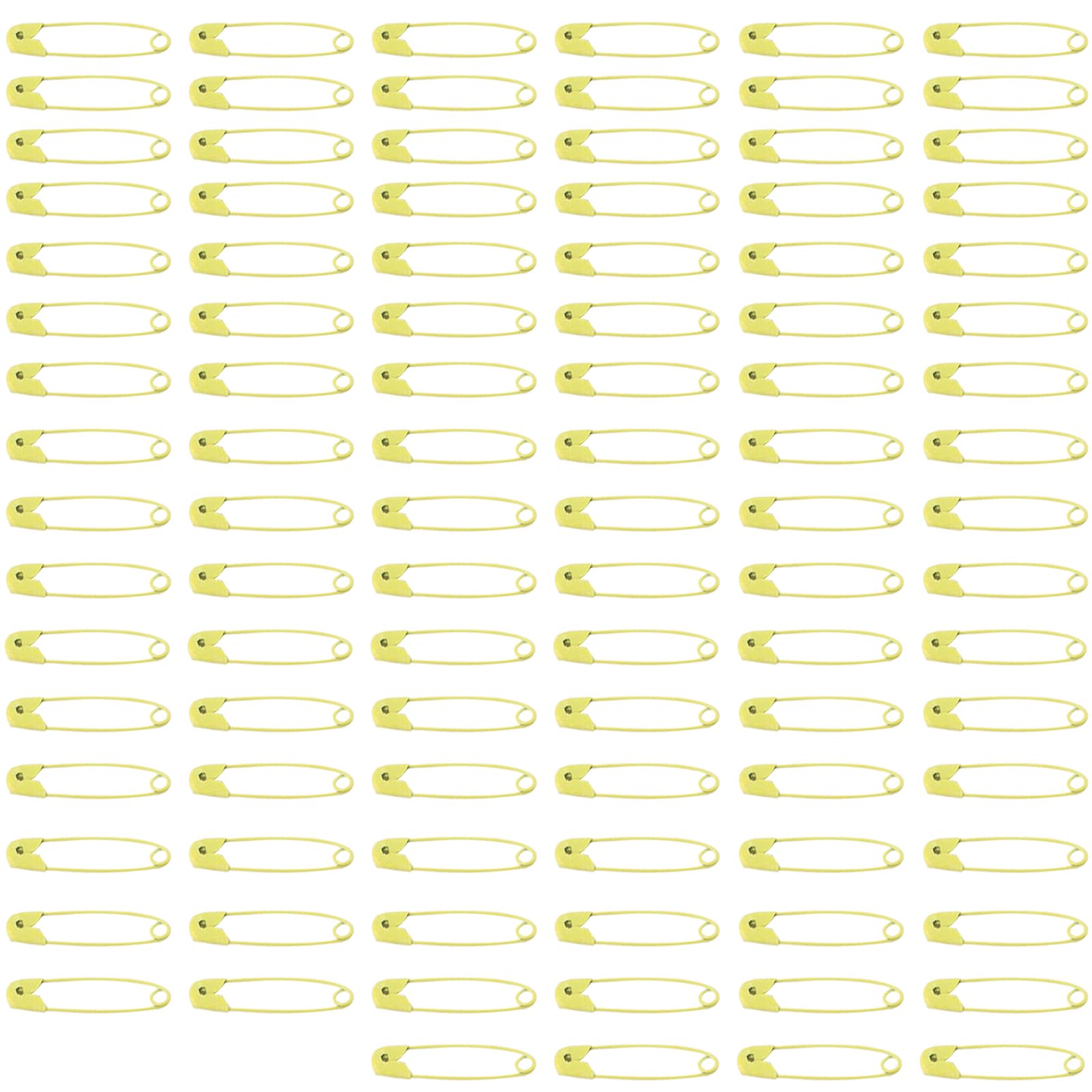 Leliafleury 100Pcs Yellow Safety Pins 30mm Safety Pins for DIY Knitting Clothing Sewing