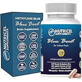 Nutricel Methylene Blue Capsules - Pharmaceutical Grade Supplement - Trusted Made in America Brand - 12mg (USP Reference Compliant) with Vitamin C Ester - Third Party Tested (120 Capsules)
