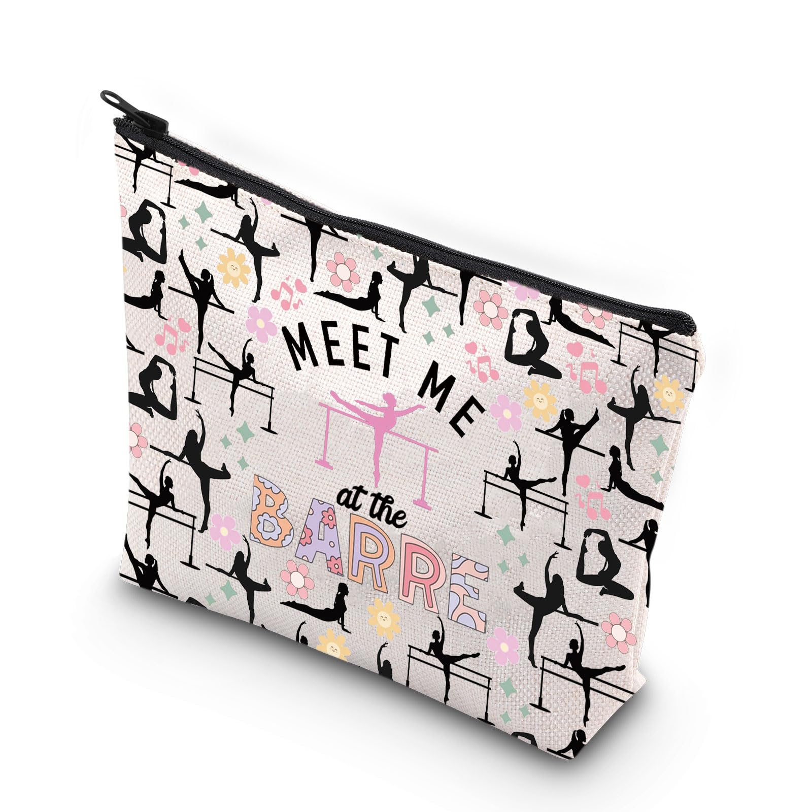 Barre Teacher Makeup Bag Barre Lover Gifts Meet Me at The Barre Gifts Barre Instructor Gifts Fitness Mom Zipper Bag (Meet ME UK)