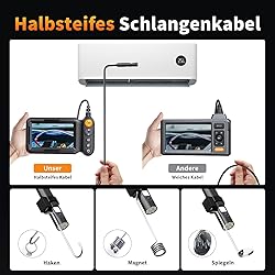 Endoscope Camera with Light 10M, 5in Dual Lens