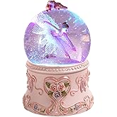 Ballerina Snow Globe Music Box with LED Lights – Classic Ballet Dancer Gift, Clear Glass Globe, Perfect for Ballet Lovers, with Music The Blue Danube