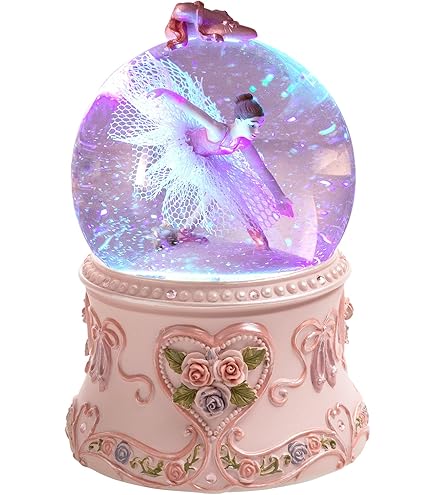Amazon.com: Ballerina Snow Globe Music Box with LED Lights