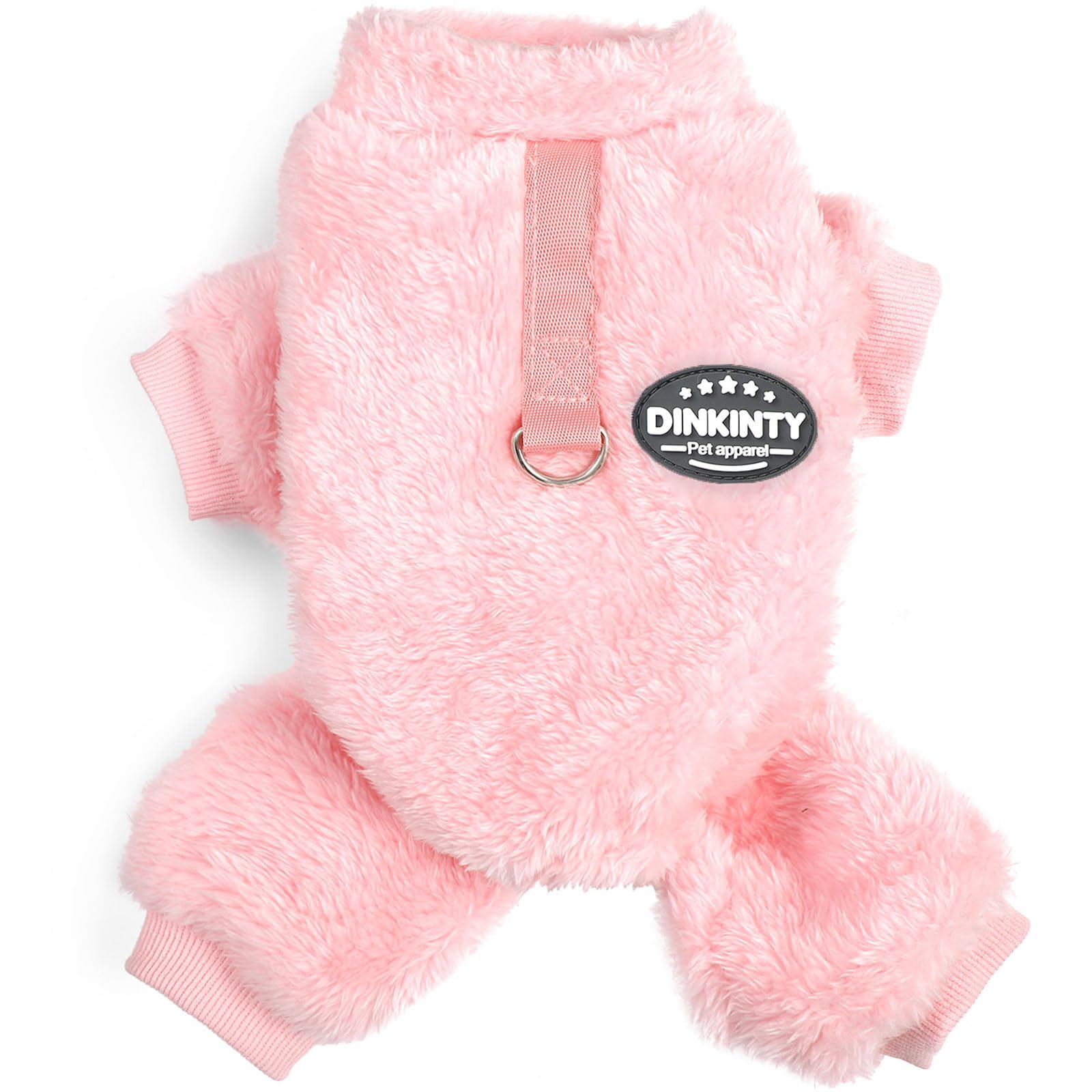 Photo 1 of Dog Sweater for Small Dogs Fleece Dog Pajamas Winter Warm Thermal Soft Puppy Pjs Coat Stretchy Jumpsuit Doggie Pet Clothes Outfits Cat Apparel (Pink, XX-Small)