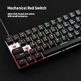 Newmen GM611 60% 61-Key Mechanical Keyboard RGB Backlit Red Switches view 3