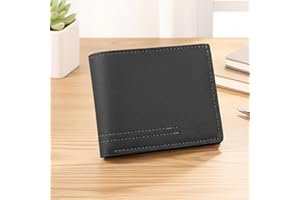 Mens Wallet, Slim Thin Wallet for Men Card Holder Minimalist Pocket Wallet Travel Business Everyday Carry Organizer, Black, F