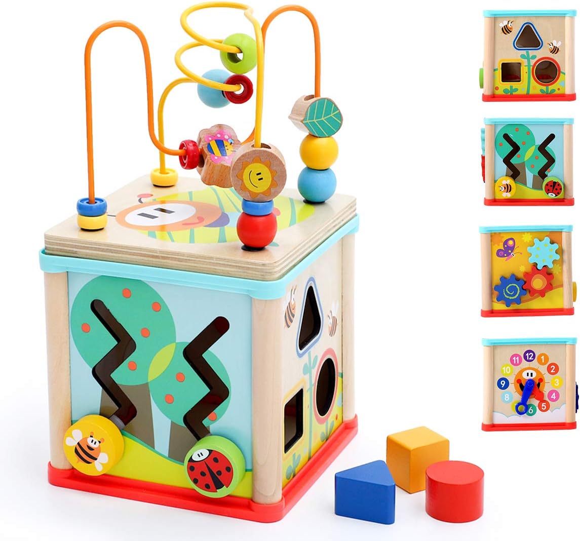 baby activity cube wooden