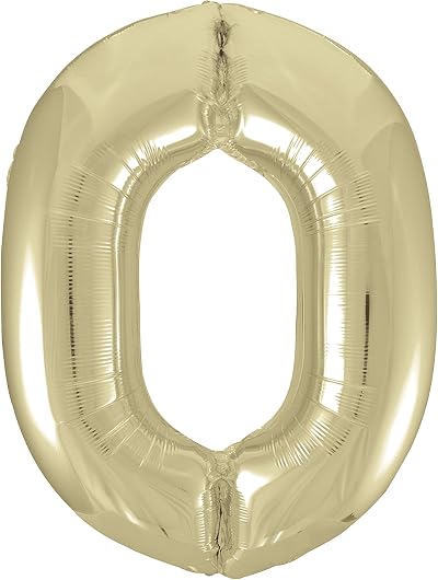 Unique Gold Number 0 Foil Balloons 86cm One Piece Birthday Party Decor