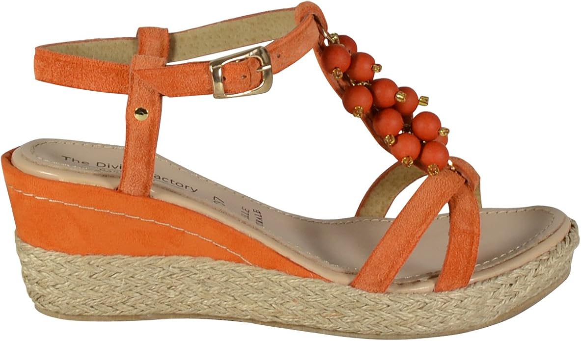 compensée orange femme