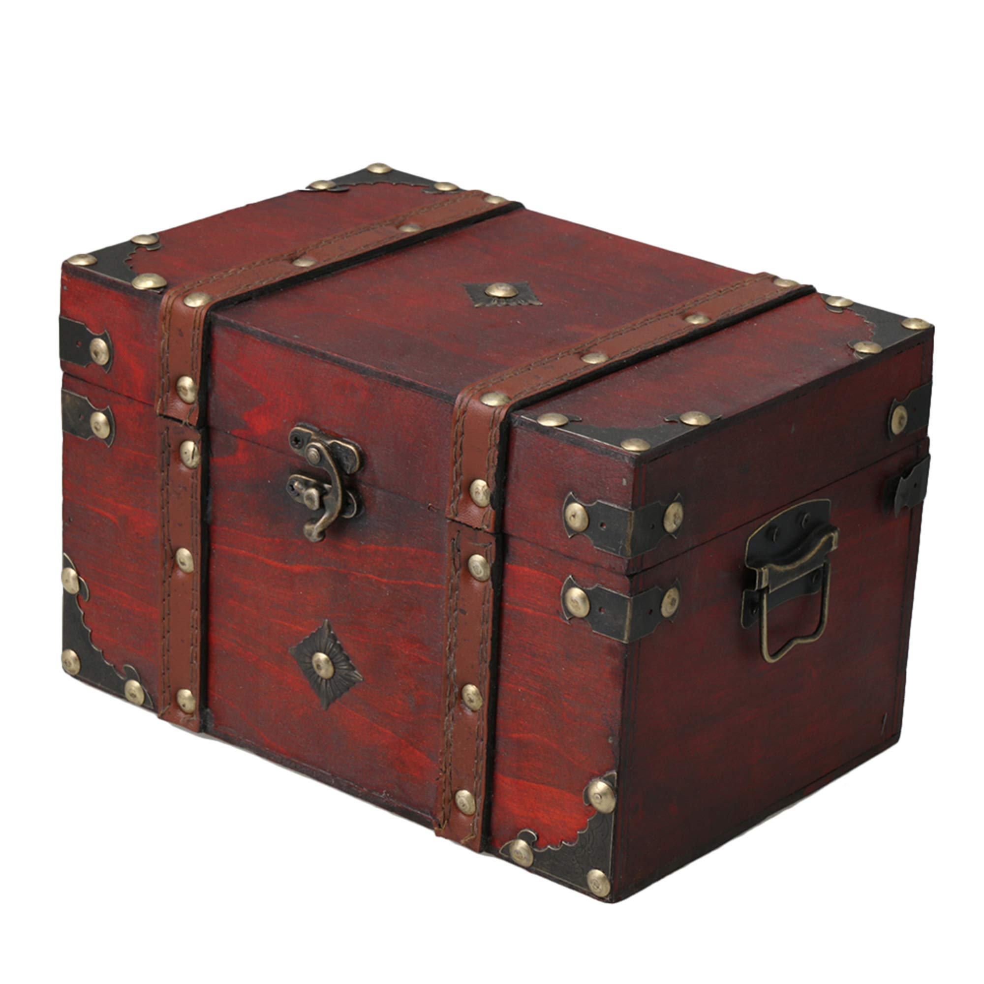 RDEXP 22x14.5x14cm Vintage Decorative Home Storage Trunk Storage Box Treasure Chest
