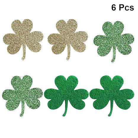 Amazon.com: Amosfun 6 parches de trébol de cuatro hojas de ...