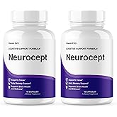 (2 Pack) Neurocept Brain Supplement Capsules, Official Neuro cept Nootropic Focus Support, Neurocept Advanced Formula Brain & Memory Support, Neuro cept Pills Overall Health & Wellness (120 Capsules)