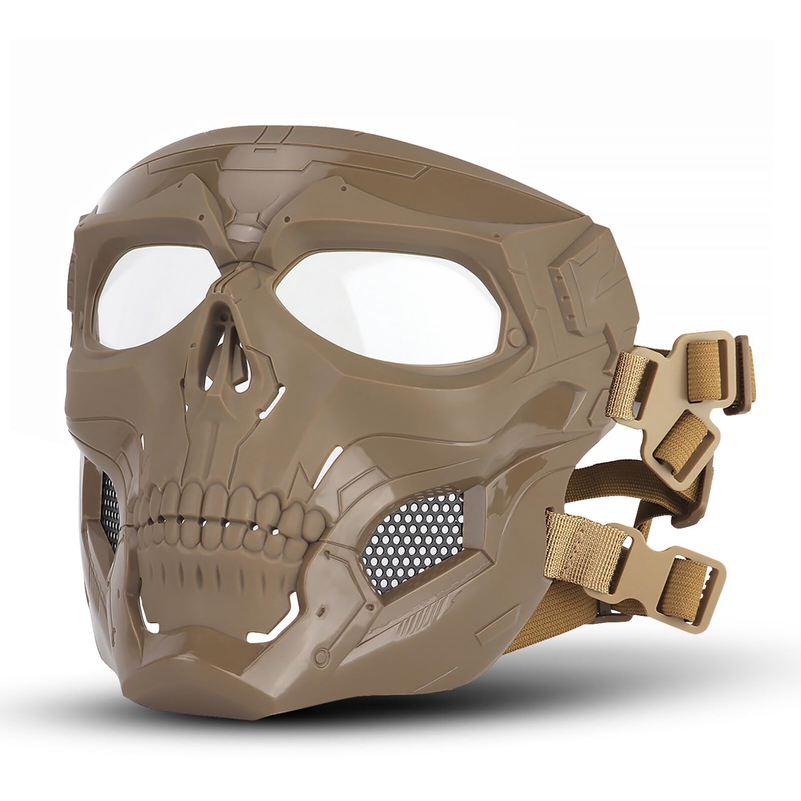 Yzpacc Airsoft Tactical Mask Full Face Mask for Halloween Cosplay Costume