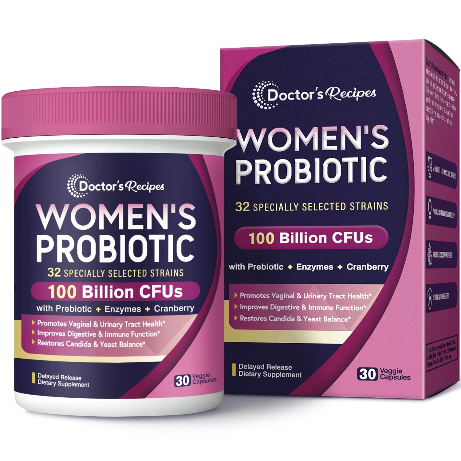 Doctor's Recipes Probiotics for Women, 100 Billion