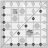 Creative Grids Quilt Ruler 6-1/2in x 6-1/2in Square &ndash; CGR6 &ndash; Made in USA, Non-Slip Grip Acrylic Quilting, Sewing, Crafting, Patchwork Ruler for Measuring &amp; Cutting Fabric