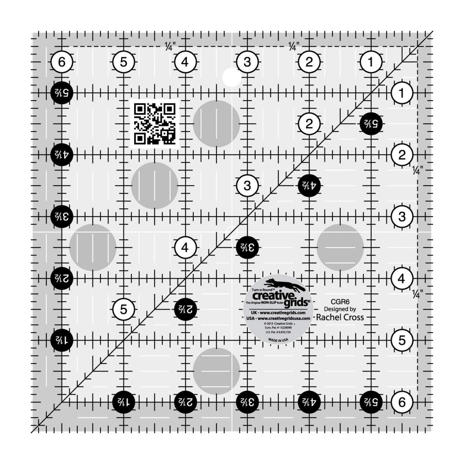 Creative Grids Quilting Ruler 6 1/2in Square by Creative Grids