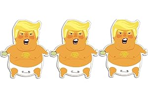 Gear Tatz - Baby Trump, Set of Three Stickers - 3.5 x 3 inch Bumper Sticker - Professionally Made in USA - Vinyl Decal