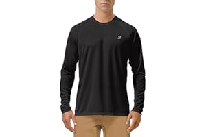 Roadbox Mens UPF 50+ UV Sun Protection Shirts Outdoor Long Sleeve SPF Rash Guard for Fishing Hiking Swimming Running