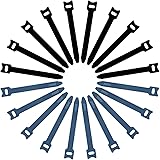 Patu Reusable Fastening Cable Ties - 30 Pcs 3 Inch Microfiber Cloth Hook and Loop Cord Management Wire Organizer Straps, Black