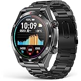 EarlySincere Smart Watches for Men with Blood Pressure, 1.39" HD Fitness Watch, Smartwatches with Heart Rate Blood Oxygen Sleep Monitor for Android and iPhone, Comes with Replaceable Silicone Strap