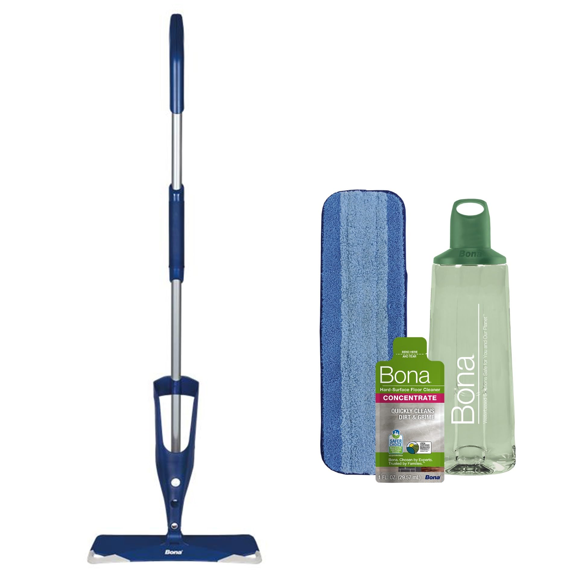 Photo 1 of *missing pieces /pole* Bona Multi-Surface Floor Premium Spray Mop - Includes Multi-Surface Floor Cleaner Concentrate and Machine Washable Microfiber Cleaning Pad - For Stone, Tile, Laminate and Vinyl LVT/LVP Floors