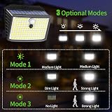 CLAONER Solar Security Lights Outdoor 158 LED Motion Sensor 3 Modes 4 Pack view 5