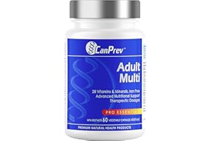 CanPrev Adult Multi, 60 V-Caps 30-Day Supply - Non-GMO and Gluten-Free - High-Potency Multivitamin and Multi-Mineral Formula 