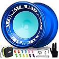 MAGICYOYO V11 Professional & Intermediate Yoyo - Dual Purpose Trick & Practice Yoyo + Glove + 12 Strings + Storage Case - Blue