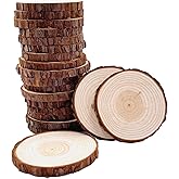Unfinished Natural Wood Slices 20 Pcs 3.5-4 inch Craft Wood kit Circles Crafts Christmas Ornaments Rustic Wedding Decoration