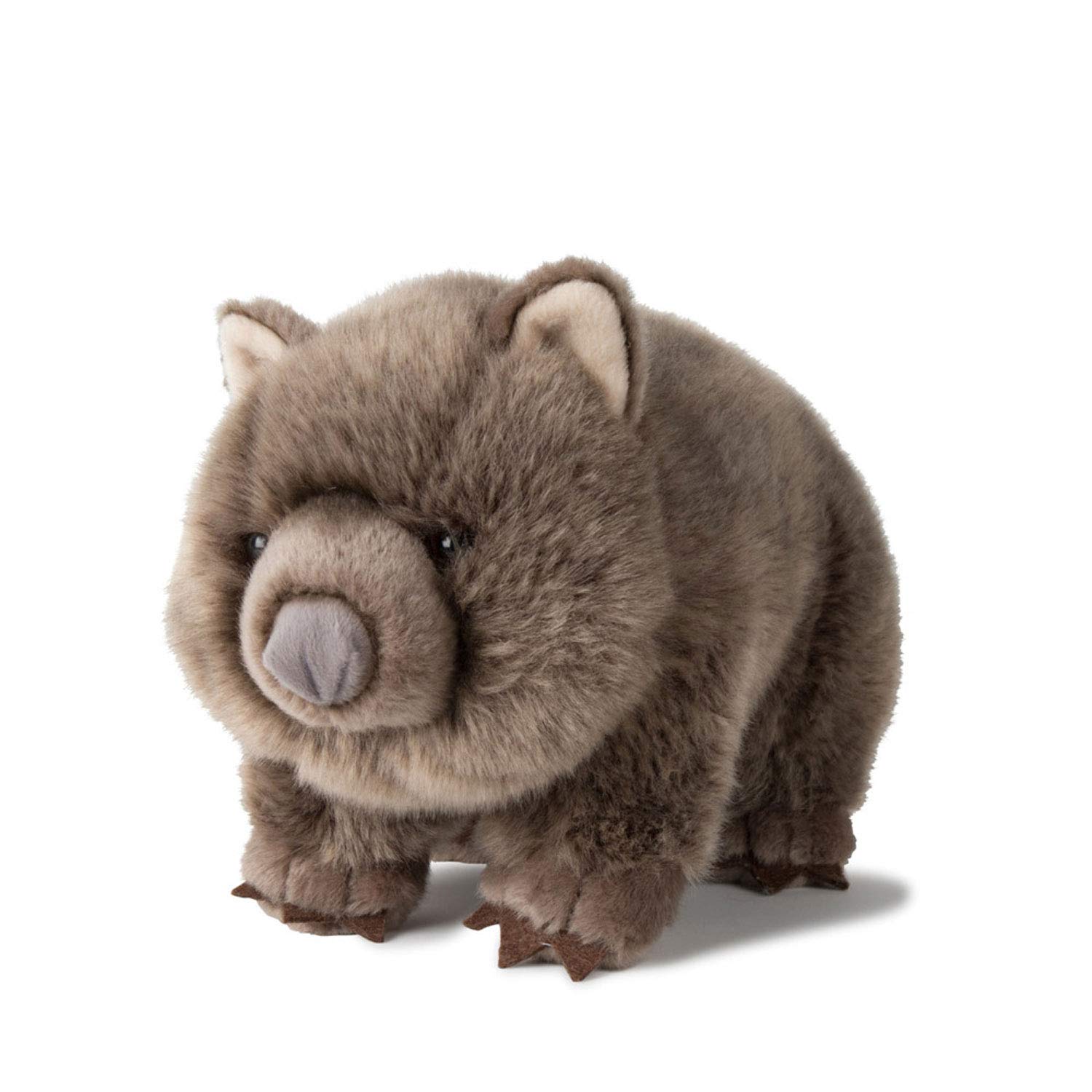 WWF Wombat Plush Toy, Realistically Designed, Super Soft, Lifelike, 28 cm, Grey