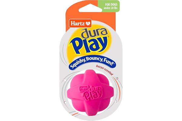 Hartz Dura Play Bacon Scented Ball Dog Toy - Small