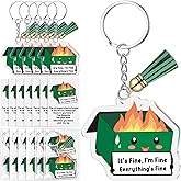 Huquary Funny Support Gifts Bulk Dumpster Keychains with Cards for Employee Coworker Staff Friends Party Favors