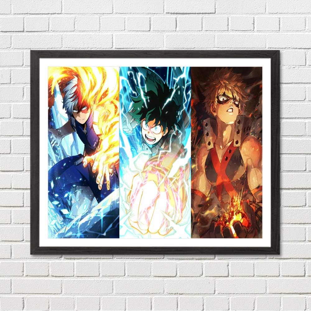Amazon Com My Hero Academia Todoroki Shoto Poster Japanese Anime Prints On Canvas 8 X 10 Inches Wall Decoration No Frame Posters Prints