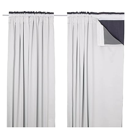 Rayyan Linen S 90 Width X 90 Drop Blackout Thermal Curtain