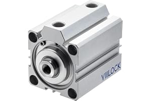 VIILOCK Pneumatic Air Cylinder 50mm Bore 50mm Stroke, Thin Air Cylinder Double Action Hydraulic Cylinders SDA 50 X 50