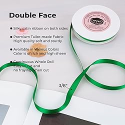 VATIN Double Face Emerald Green Satin Ribbon