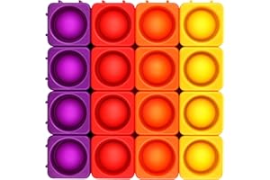 CANDISPLAY Giant Pop Blocks Bubble Premium Silicone Pop Fidget Blocks for Endless Joy and Education - Vibrant Pop Blocks for Imaginative Play and Puzzle Games-Toy Gift for Kids(16PCS-2)